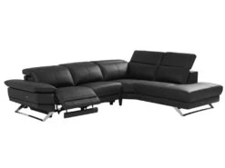 Canapé D'angle Droit Relax électrique En Cuir De Vachette Noir PUNO II 19 Canapé D'angle Droit Relax électrique En Cuir De Vachette Noir PUNO II -Accueil-Canapé canape 12292687