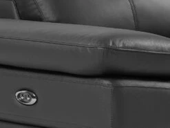 Canapé D'angle Droit Relax électrique En Cuir De Vachette Noir PUNO II 24 Canapé D'angle Droit Relax électrique En Cuir De Vachette Noir PUNO II -Accueil-Canapé canape 12292695