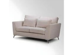 Canapé 2 Places Isla Velours Côtelé Fjord Beige - Beige -Accueil-Canapé canape 12300513