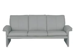 Canapé 3 Places En 100% Tout Cuir Italien Vachette COMO, Gris Clair