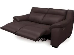 Canapé 2 Places Avec 2 Relax En 100% Tout Cuir épais Luxe Italien - 2 Relax électriques, Chocolat CLAIR. BERN -Accueil-Canapé canape 12304953