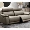 Canapé 3 Places Avec 2 Relax En 100% Tout Cuir épais Luxe Italien - 2 Relax électriques, Taupe. BERN -Accueil-Canapé canape 12304983