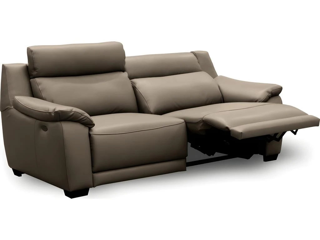 Canapé 3 Places Avec 2 Relax En 100% Tout Cuir épais Luxe Italien - 2 Relax électriques, Taupe. BERN 6 Canapé 3 Places Avec 2 Relax En 100% Tout Cuir épais Luxe Italien - 2 Relax électriques, Taupe. BERN – Image 4