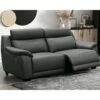 Canapé 3 Places Avec 2 Relax En 100% Tout Cuir épais Luxe Italien - 2 Relax électriques, Anthracite. BERN