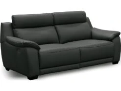 Canapé 3 Places Avec 2 Relax En 100% Tout Cuir épais Luxe Italien - 2 Relax électriques, Anthracite. BERN -Accueil-Canapé canape 12305049