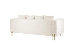 Canapé 3 Places Bouclé Blanc GRANNA -Accueil-Canapé canape 12309461