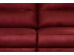 Canapé 3 Places En 100% Tout Cuir épais Italien Vachette HAMBOURG, Couleur Rouge Foncé -Accueil-Canapé canape 12328323