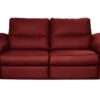 Canapé 2 Places En 100% Tout Cuir épais Italien Vachette HAMBOURG, Couleur Rouge Foncé