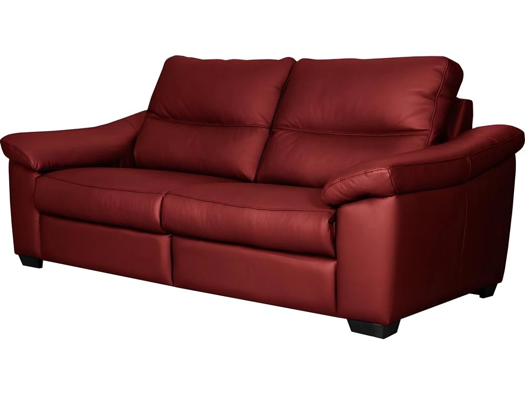 Canapé 2 Places En 100% Tout Cuir épais Italien Vachette HAMBOURG, Couleur Rouge Foncé 4 Canapé 2 Places En 100% Tout Cuir épais Italien Vachette HAMBOURG, Couleur Rouge Foncé – Image 2