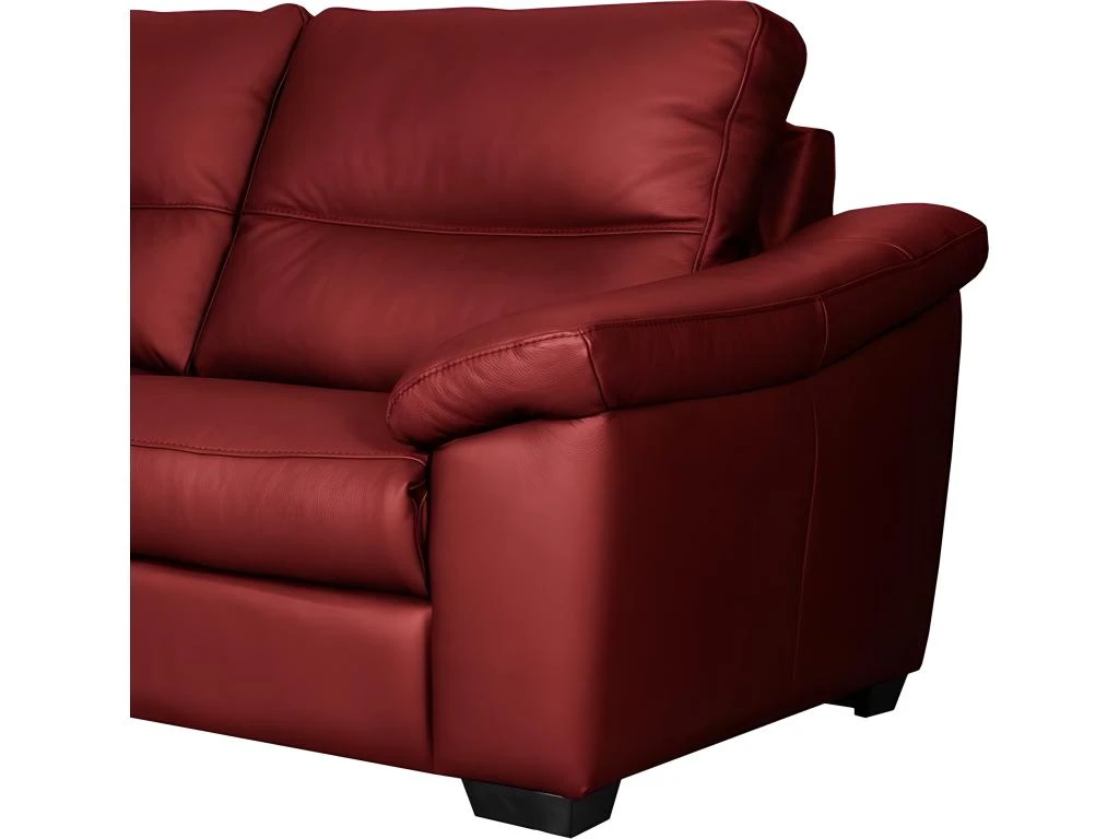 Canapé 2 Places En 100% Tout Cuir épais Italien Vachette HAMBOURG, Couleur Rouge Foncé 6 Canapé 2 Places En 100% Tout Cuir épais Italien Vachette HAMBOURG, Couleur Rouge Foncé – Image 4