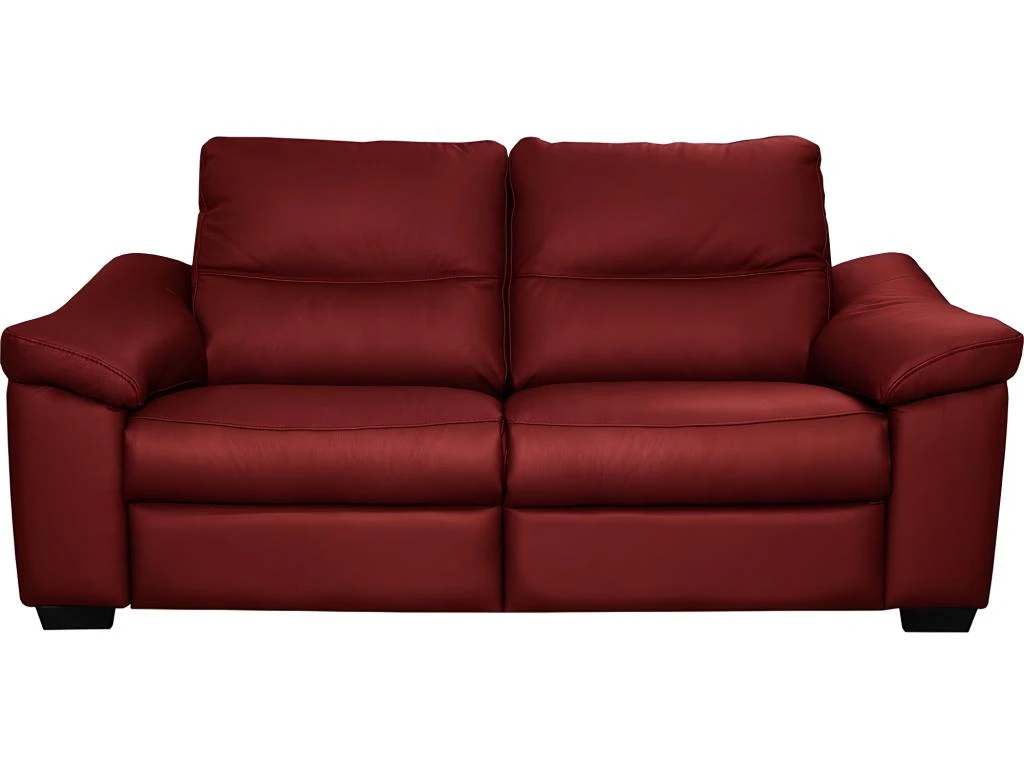 Canapé 2 Places En 100% Tout Cuir épais Italien Vachette HAMBOURG, Couleur Rouge Foncé 7 Canapé 2 Places En 100% Tout Cuir épais Italien Vachette HAMBOURG, Couleur Rouge Foncé – Image 5