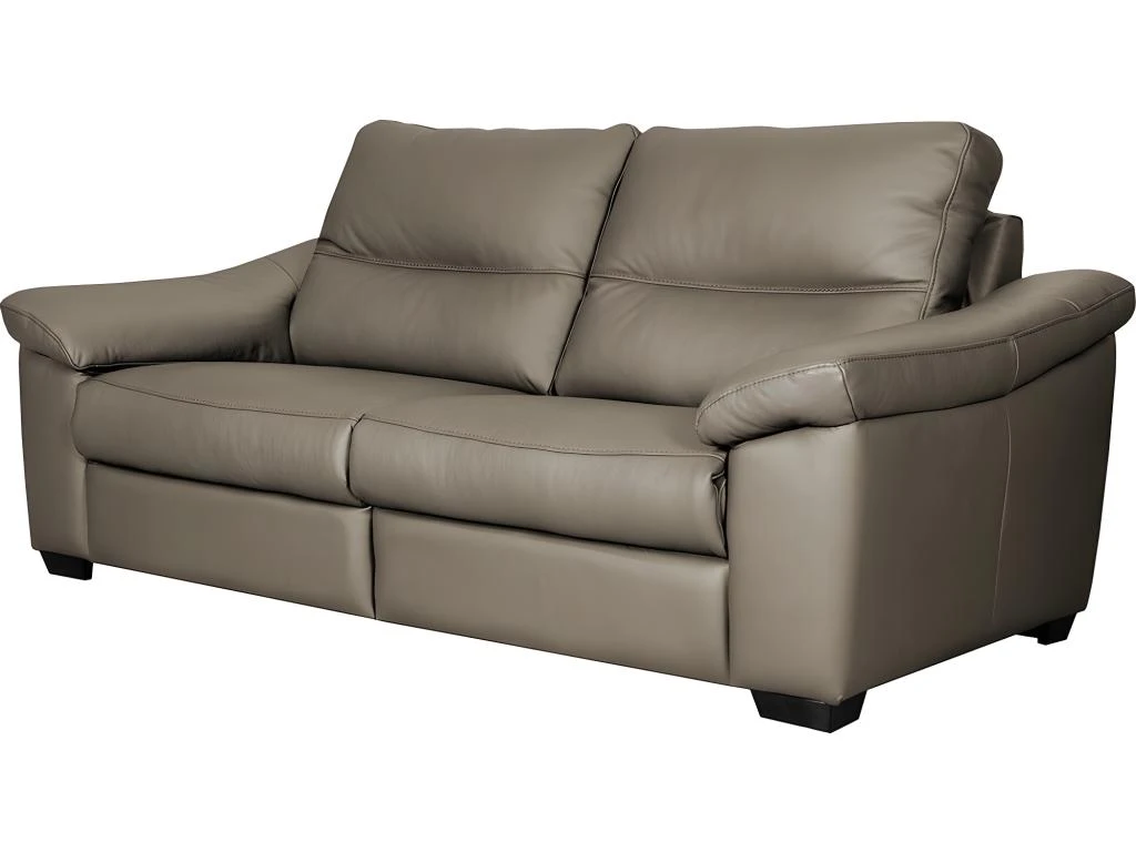 Canapé 2 Places En 100% Tout Cuir épais Italien Vachette HAMBOURG, Couleur Taupe 4 Canapé 2 Places En 100% Tout Cuir épais Italien Vachette HAMBOURG, Couleur Taupe – Image 2