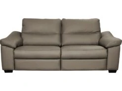 Canapé 3 Places En 100% Tout Cuir épais Italien Vachette HAMBOURG, Couleur Taupe