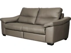 Canapé 3 Places En 100% Tout Cuir épais Italien Vachette HAMBOURG, Couleur Taupe -Accueil-Canapé canape 12328427