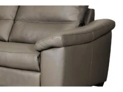 Canapé 3 Places En 100% Tout Cuir épais Italien Vachette HAMBOURG, Couleur Taupe -Accueil-Canapé canape 12328429