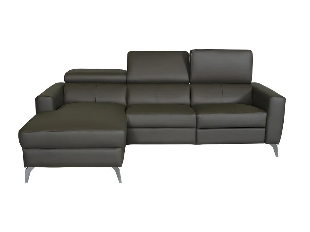 Canapé D'angle En Cuir Italien De Luxe 5 Places BOTERO, Avec Relax électrique, Chocolat, Angle Gauche 4 Canapé D'angle En Cuir Italien De Luxe 5 Places BOTERO, Avec Relax électrique, Chocolat, Angle Gauche – Image 2