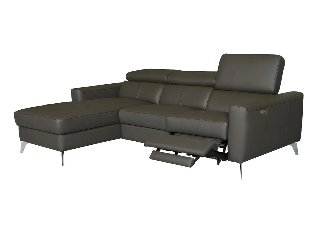 Canapé D'angle En Cuir Italien De Luxe 5 Places BOTERO, Avec Relax électrique, Chocolat, Angle Gauche 5 Canapé D'angle En Cuir Italien De Luxe 5 Places BOTERO, Avec Relax électrique, Chocolat, Angle Gauche – Image 3