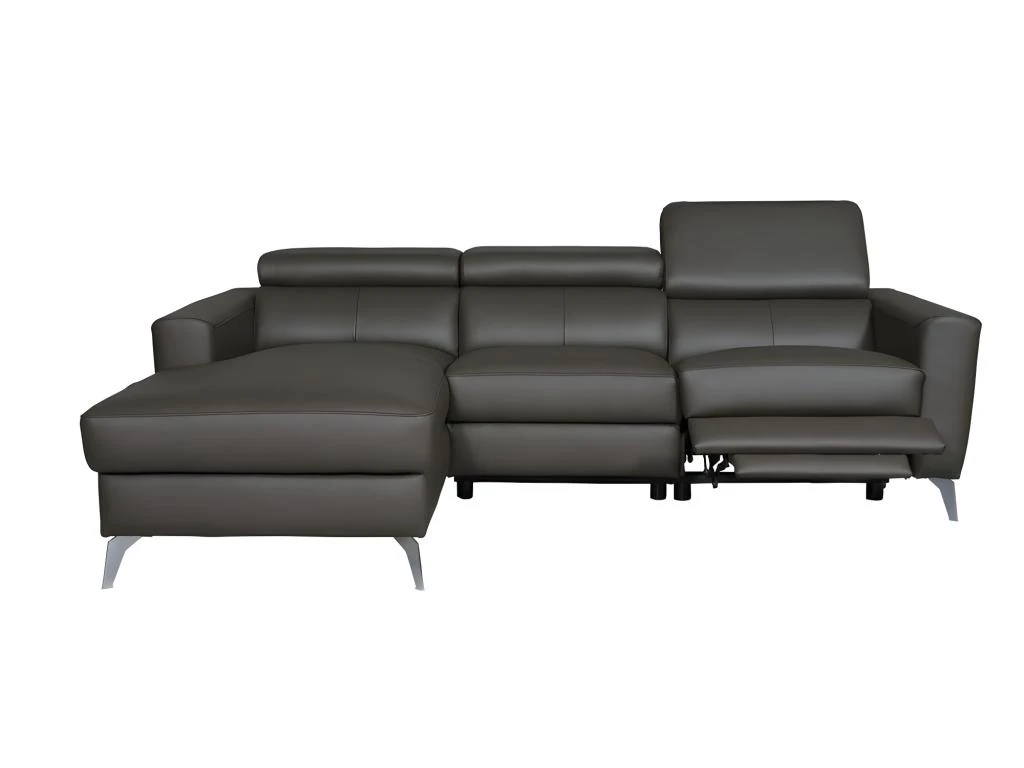Canapé D'angle En Cuir Italien De Luxe 5 Places BOTERO, Avec Relax électrique, Chocolat, Angle Gauche 6 Canapé D'angle En Cuir Italien De Luxe 5 Places BOTERO, Avec Relax électrique, Chocolat, Angle Gauche – Image 4