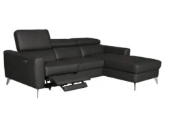 Canapé D'angle En Cuir Italien De Luxe 5 Places BOTERO, Avec Relax électrique, Noir, Angle Droit -Accueil-Canapé canape 12328537