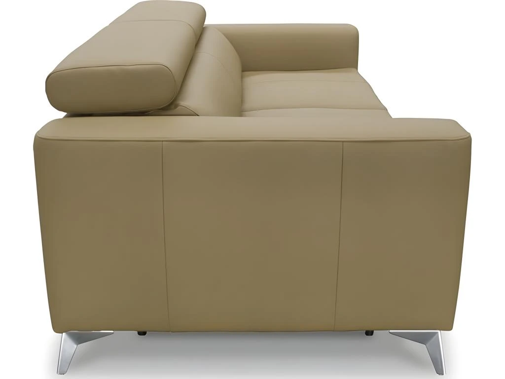 Canapé 3 Places Convertible En Cuir Italien De Luxe MOVIDA, Beige 6 Canapé 3 Places Convertible En Cuir Italien De Luxe MOVIDA, Beige – Image 4