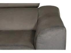 Canapé D'angle Convertible En Tissu Velours Luxe 5 Places, ASTERIA Taupe, Angle Gauche -Accueil-Canapé canape 12331865