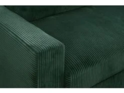 Canapé D'angle à Droite Convertible 3 Places Avec Coffre En Velours Côtelé Vert Foncé - Arty -Accueil-Canapé canape 12407397