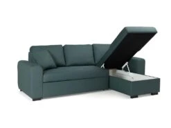 Canapé D'angle Convertible Réversible - Tissu Vert - HAMILTON -Accueil-Canapé canape 12495943