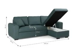 Canapé D'angle Convertible Réversible - Tissu Vert - HAMILTON -Accueil-Canapé canape 12495945