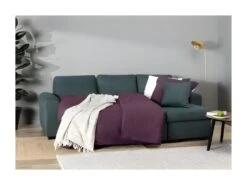 Canapé D'angle Convertible Réversible - Tissu Vert - HAMILTON -Accueil-Canapé canape 12495947