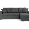 Canape Dangle Convertible Reversible 4 Places - Tissu Gris - Contemporain - L 244 X P 151 X H 90 - HAMILTON -Accueil-Canapé canape 12496019