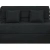 DUNLOPILLO Banquette BZ - Tissu Noir + 2 Coussins Noir - L 140 X P 99 X H 98 Cm - Made In France - ALICE 2 DUNLOPILLO Banquette BZ - Tissu Noir + 2 Coussins Noir - L 140 X P 99 X H 98 Cm - Made In France - ALICE -Accueil-Canapé canape 12497673