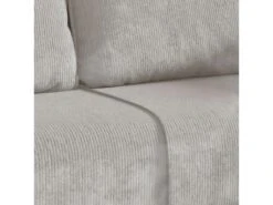 Canapé Convertible 3 Places Avec Coffre Robin Velours Côtelé Blanc Cassé -Accueil-Canapé canape 12565497