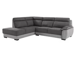 Canapé D'angle Gauche En Tissu Bicolore Anthracite Et Gris Clair YOLANDA -Accueil-Canapé canape 12565989