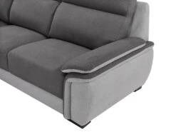 Canapé D'angle Gauche En Tissu Bicolore Anthracite Et Gris Clair YOLANDA -Accueil-Canapé canape 12565993