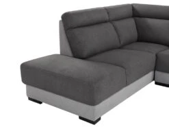 Canapé D'angle Gauche En Tissu Bicolore Anthracite Et Gris Clair YOLANDA -Accueil-Canapé canape 12565999