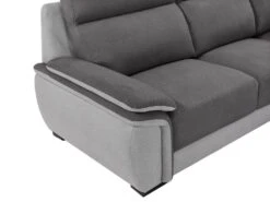 Canapé D'angle Droit En Tissu Bicolore Anthracite Et Gris Clair YOLANDA -Accueil-Canapé canape 12566011