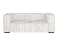 Canapé 3 Places En Velours Côtelé Crème URBINA -Accueil-Canapé canape 12578339