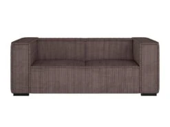 Canapé 3 Places En Velours Côtelé Marron URBINA -Accueil-Canapé canape 12578353