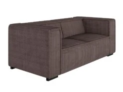 Canapé 3 Places En Velours Côtelé Marron URBINA -Accueil-Canapé canape 12578361