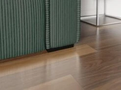 Canapé 3 Places En Velours Côtelé Vert Sapin URBINA -Accueil-Canapé canape 12578367