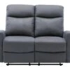 Canape Relax Manuel 2 Places - Tissu Gris - L 135 X P 97 X H 98 Cm - JESS -Accueil-Canapé canape 12585875