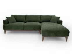 Canapé D'angle Droit En Tissu Vert Sapin JOSEFA -Accueil-Canapé canape 12593709