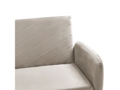 Canapé Convertible 3 Places En Velours Taupe SENJA -Accueil-Canapé canape 12594565