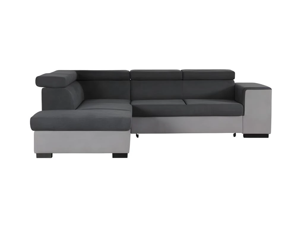 ARMSTRONG Canape Dangle Gauche Convertible + Coffre 5 Places - Tissu Gris Clair Et Gris Fonce -L 271 X P 220 X H 77 Cm 3 ARMSTRONG Canape Dangle Gauche Convertible + Coffre 5 Places - Tissu Gris Clair Et Gris Fonce -L 271 X P 220 X H 77 Cm