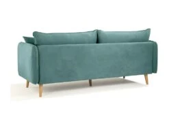 HEXAGONE - DAREN Canapé Fixe 3 Places - Tissu Bleu - L 207 X P 90 X H 88 Cm -Accueil-Canapé canape 12614417