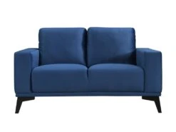 Canapé 2 Places En Velours Bleu Roi AZILIS -Accueil-Canapé canape 12616779