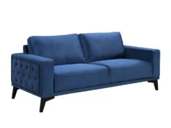 Canapés 3 Places Et 2 Places En Velours Bleu Roi AZILIS -Accueil-Canapé canape 12654311
