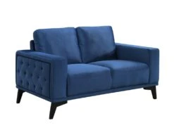 Canapés 3 Places Et 2 Places En Velours Bleu Roi AZILIS -Accueil-Canapé canape 12654315