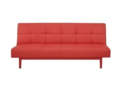 Banque Convertible 2 Places - Simili Rouge - L 178 X P 89 X H 78 Cm - JENNY