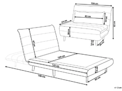 Banquette Convertible 1 Place En Tissu Noir SETTEN -Accueil-Canapé canape 12665461